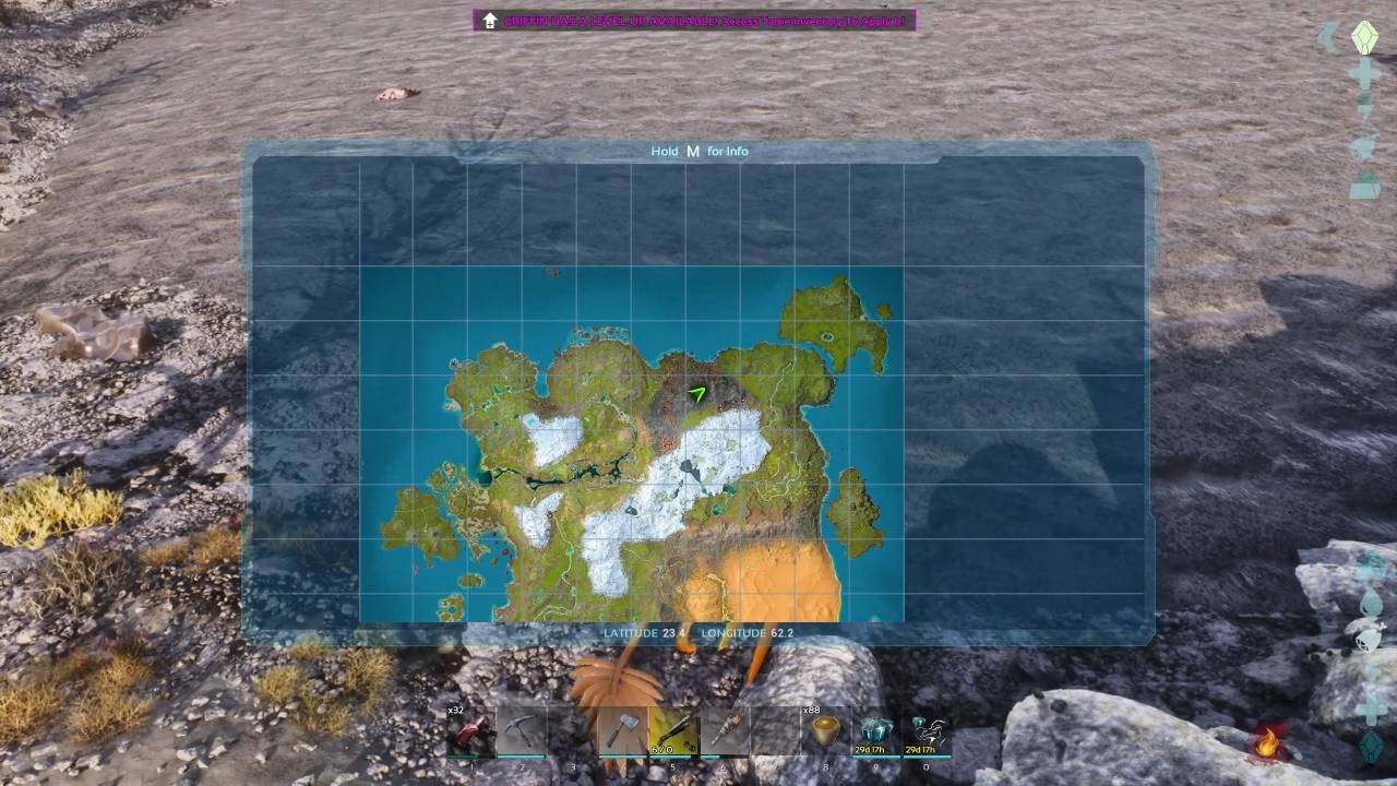 ARK Survival Ascended, PC, Gameplay, Best Obsidian Surface Locations, Screenshot, NoobFeed
